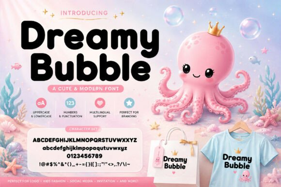 Dreamy Bubble: A Playful Display Font That Connects