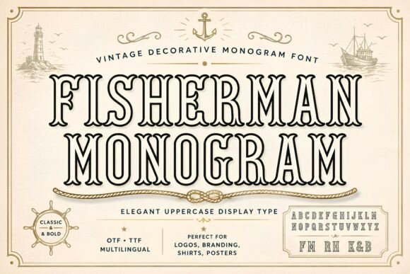 Fisherman Monogram: Where Vintage Ornament Meets Modern Design Utility