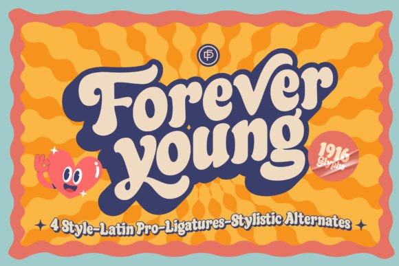 Forever Young: A Disco 70s Retro Font