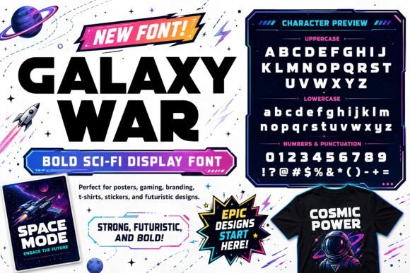 Galaxy War: The Bold Sci-Fi Font That Commands Attention