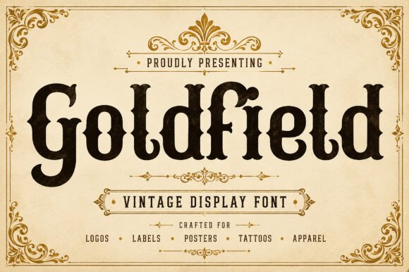 Goldfield: A Vintage-Retro Serif Font with a Bold Western Twist