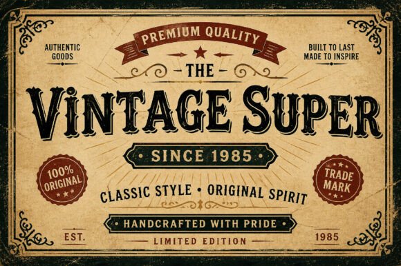 Vintage Super: A Timeless Font for Creative Expression